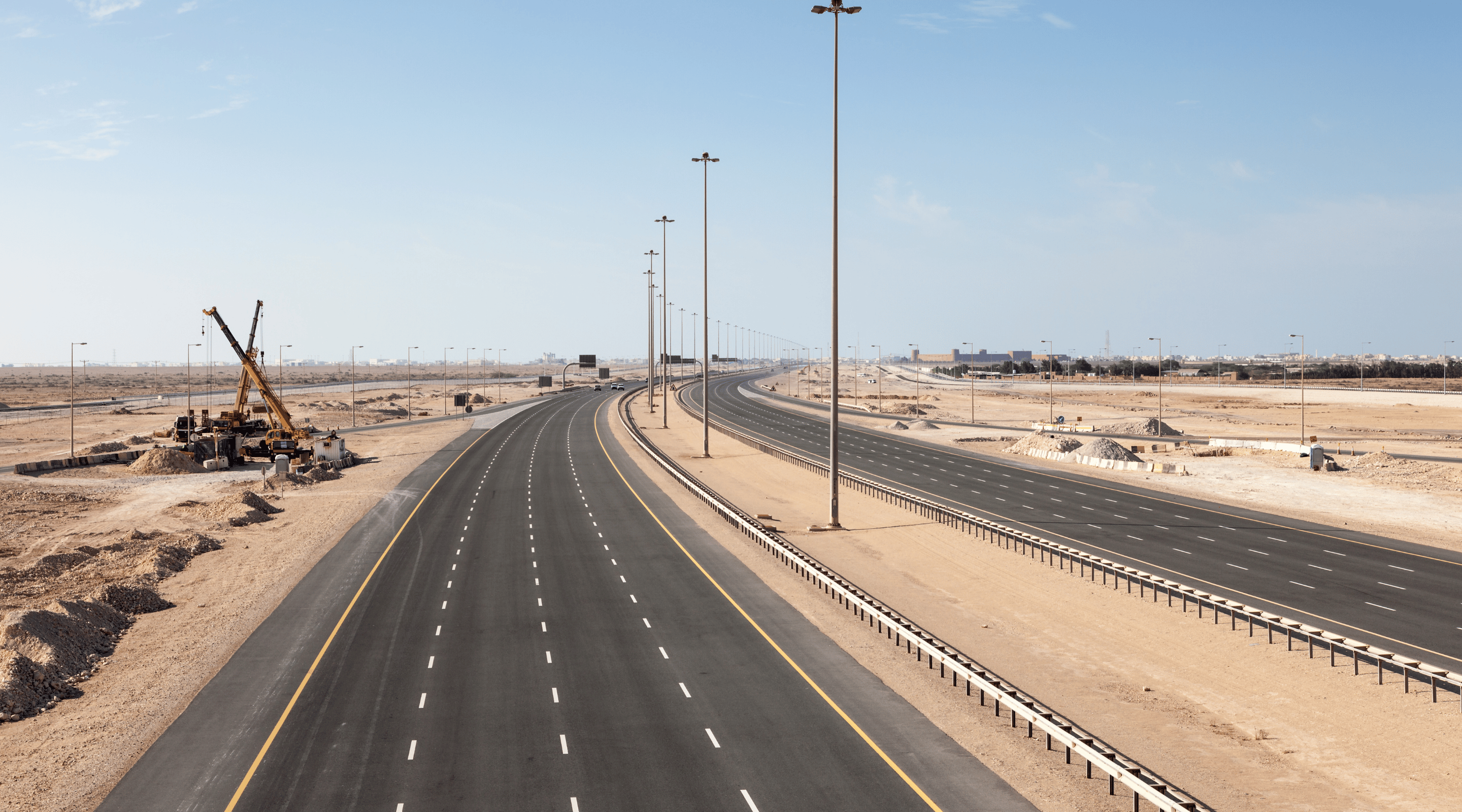 Qatar highway under construction