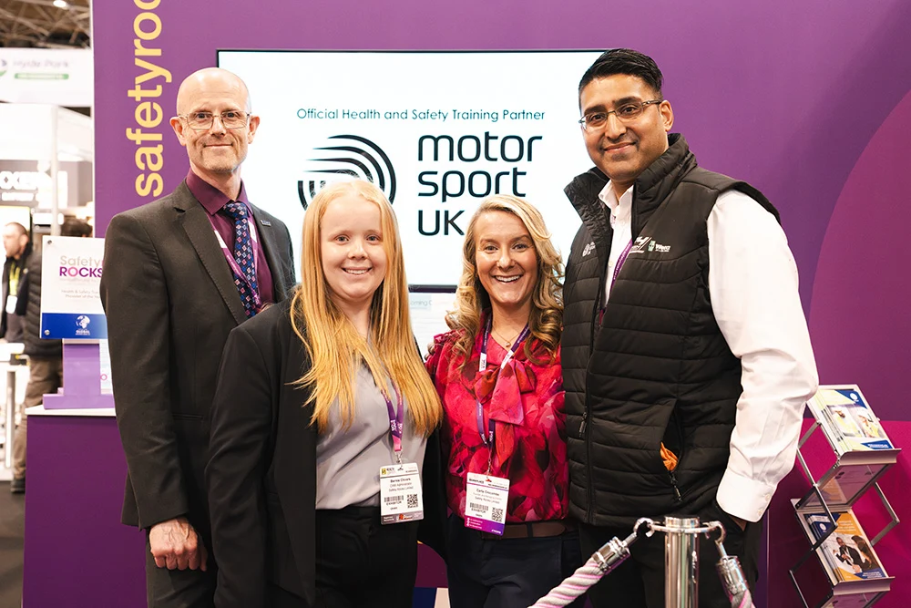 Kyle T. Lane and his Client at a Business stand at the NEC